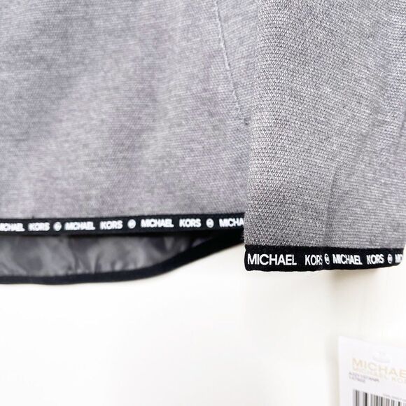 MICHAEL KORS Quilted Hooded Knit Zip Front Jacket  - Picture 4 of 15